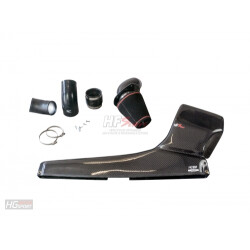 VAG 1,8-2,0 TSI E6 HFI Gen. 3 Carbon Air Intake Kit High Flow Ansaugstutzen Turboinlet + Gutachten für VAG 1.8-2.0 TSI E6 ohne Schubumluftventil HF-Series Luftleitblech für VW, Audi, Seat für alle Ansaugsysteme Seat Leon 5F VFL + FL schwarz beschichtet oh