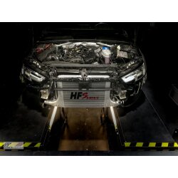 Audi A4/A5 und S4/S5 B9 Ladeluftkühler by HF-Series schwarz pulverbeschichtet (ohne HF-Series Logo)