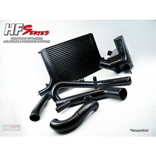 HF-Series HFT Front-Ladeluftkühler für Ford Focus II RS schwarz pulverbeschichtet (ohne HF-Series Logo)