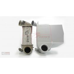 HG Motorsport VAG 1,8 T SMIC DOUBLE-DIN Ladeluftkühler für Quermotoren mit Map-Sensor silber (mit HF-Series Logo)